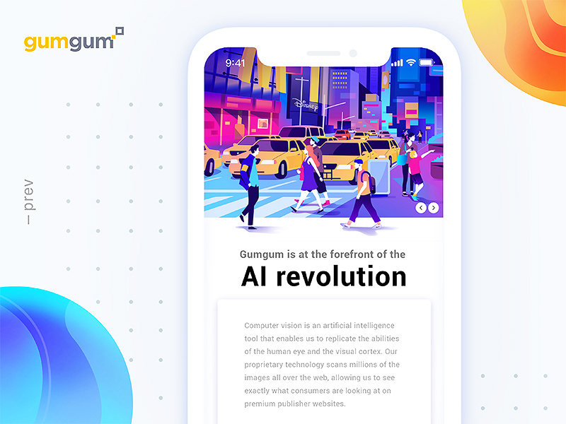 GumGum - artificial intelligence by Leo Natsume for Norde in GZH illustrations