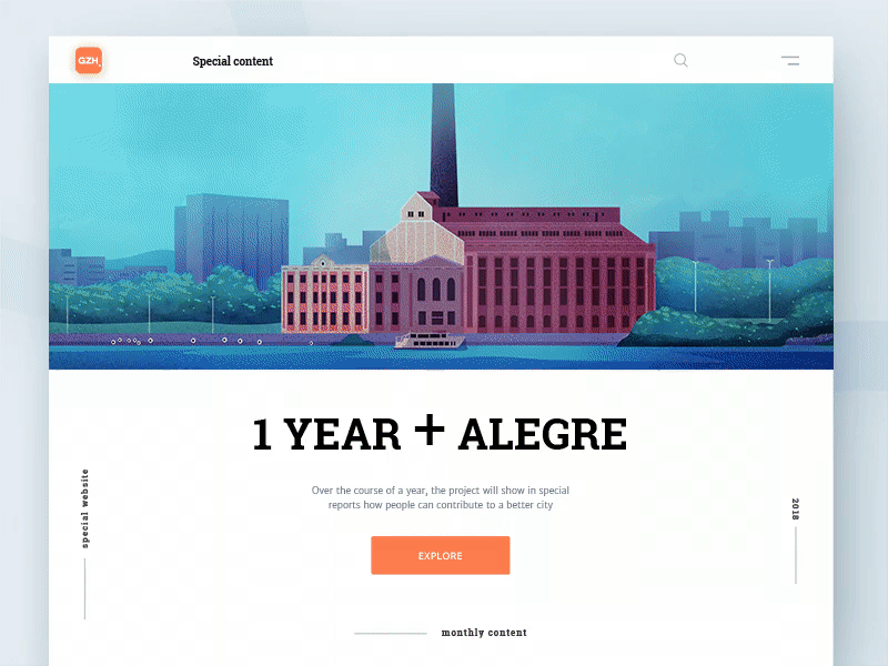 Porto Alegre - GZH special website animation app city design illustration landing mobility motion ui ux web webdesign