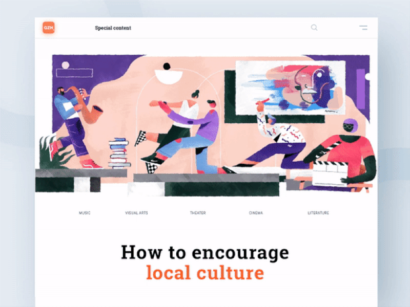 How to encourage local culture animation app city design illustration landing mobility motion ui ux web webdesign