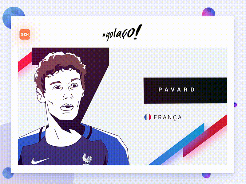 Pavard - France animation app cel animation design fifa illustration motion nike soccer ui ux web