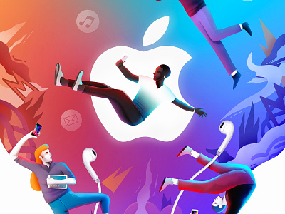 Estadão - brand illustration I apple apple design brand character design illustration interface team ui ux