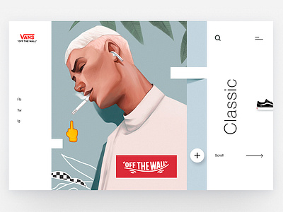 Vans - Concept Illustration Design III app character design fashion illustration interface minimalism ui ux vans web