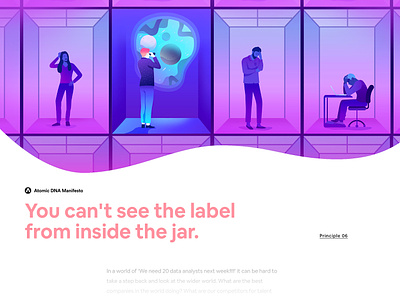 Atomic DNA Manifesto - Principle 06 app brand character creative design flat futurism illustration interface minimalism ui ux vector web