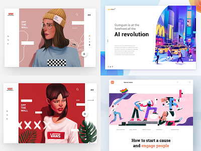 Top 4 Shots -Dribbble Review 2018 animation app brand branding character creative design editorial gradient illustration interface minimalism ui ux web