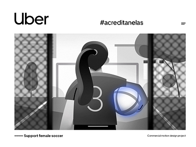 Uber | #acreditanelas | motion design animation app character design illustration minimalism motion motion design soccer uber uber design ui ux woman