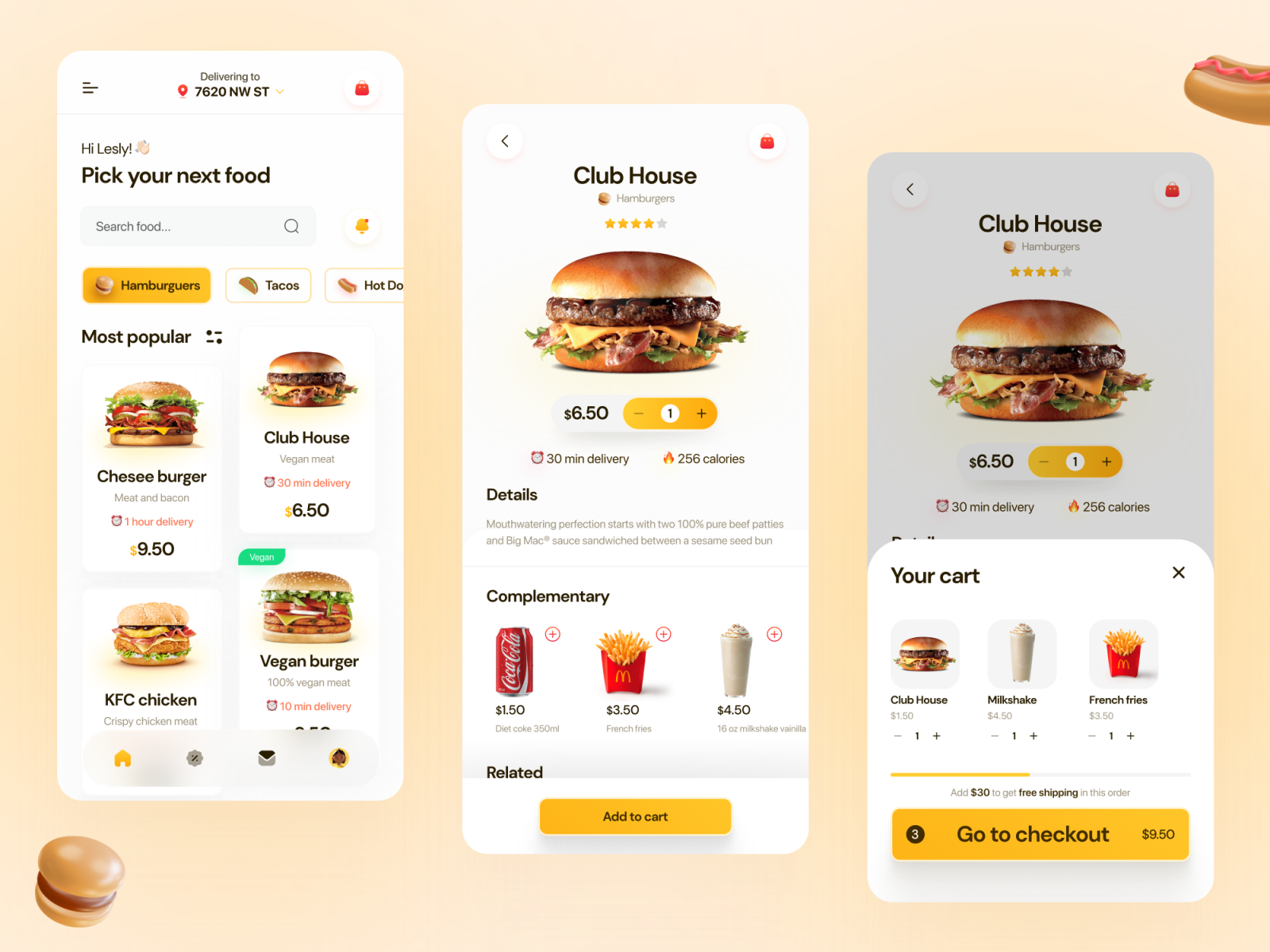 Food App by Steve Calderon on Dribbble