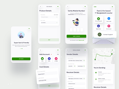e-Courier VIVR app design app ecourier logistic mobile mobile ui product send uiux