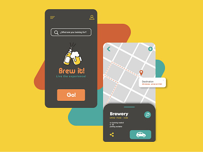 Brew It App app design beer beer app graphic design illustration ui ui design vector