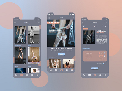 Start dancing right away! app design ballet dance dance app design graphic design music app photography preview ui ui design ux vector