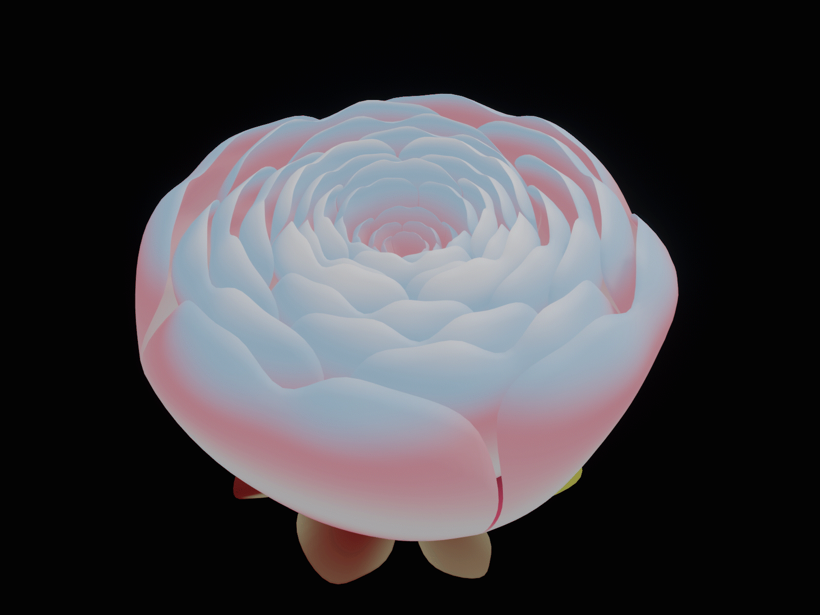 Peony logo 🌸 3d animated gif animation bloom brand design branding design flower icon illustration iridescent logo minimal neon petal retro