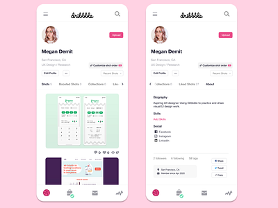 another take on the dribbble app