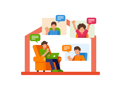 Online Meetings Illustration