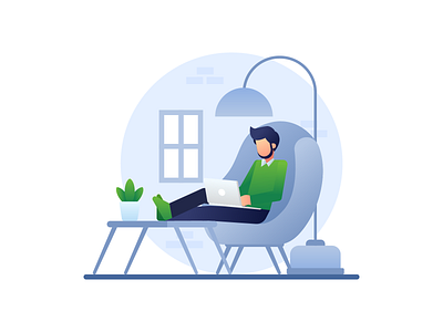 Work From Home Illustration