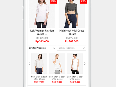 Similar Products ecommerce mobile site product related similiar products