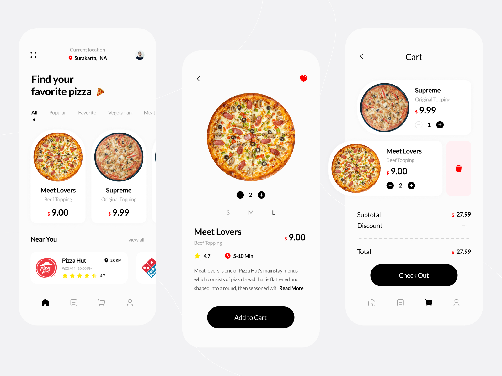 Pizza Delivery App Exploration by Malvin Iqbal Firdaus on Dribbble