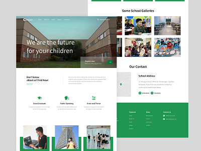 Cekulah Company Profile Website Exploration company profile design exploration green illustration landingpage logo madewithfigma school student ui uidesign uidesigner uiux uxdesign uxdesigner