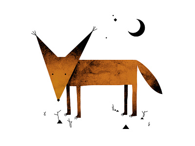 the_fox animals fox illustration primitive