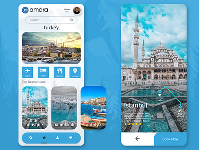 Travel App Ui adobe illustrator adobe xd app design illustration istanbul travel travel app turkey ui uidesign