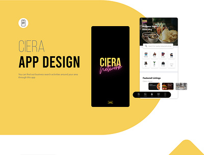 Ciera App adobe xd app directory ecommerce app food graphicdesign jobs ui ux