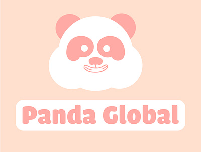 PINK PANDA cute dailylogochallenge day3 illustrator logo panda pink