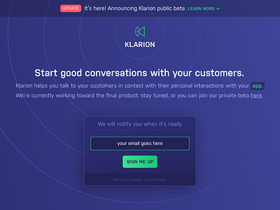 Klarion Private Beta 0.2