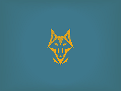 Foxy brand color cut out design fox illustration