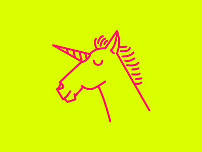 Neon Unicorn color effect focus lab illustration motion neon unicorn yellow