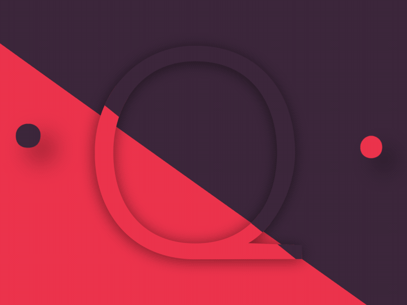 Q n Motion animation design focus lab font motion purple red type web