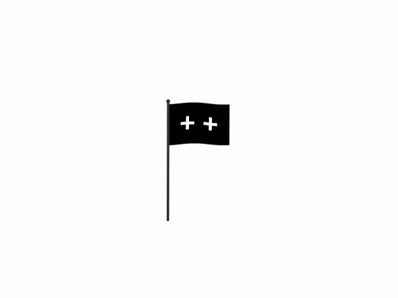 Flag On animation black cahoots design flag focus lab font motion web