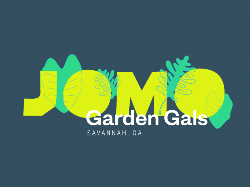 Garden Gals branding color focus lab green jomp mark motion movement
