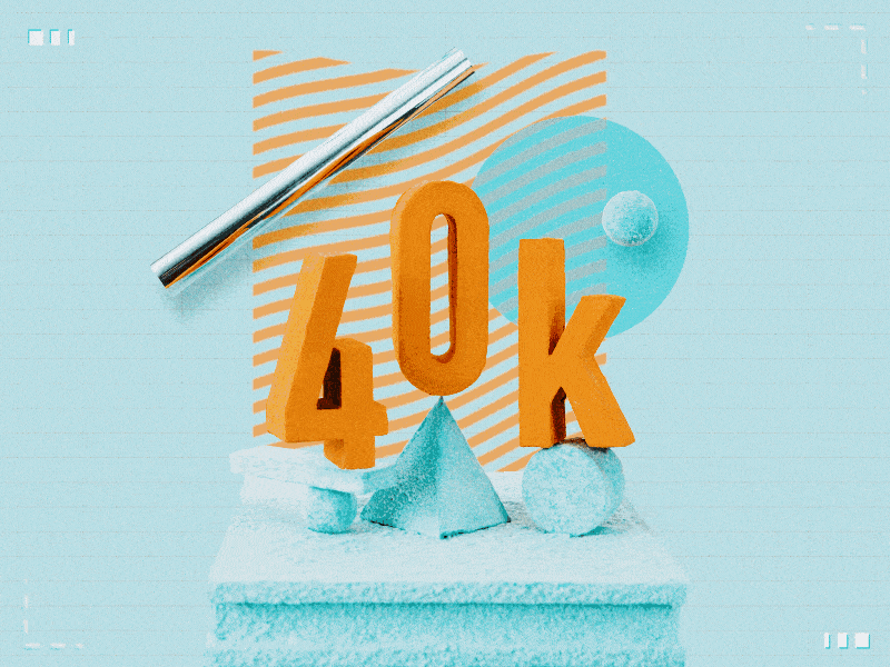 Making 40K 40k blue design focus lab instagram motion orange type