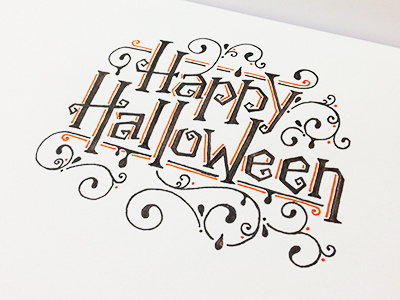 Happy Halloween art design doodling drawing handlettering lettering sketch sketching type typography