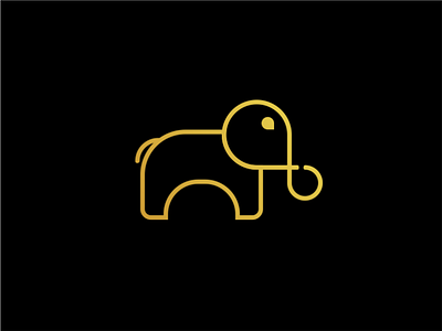 elephant icon logo vector