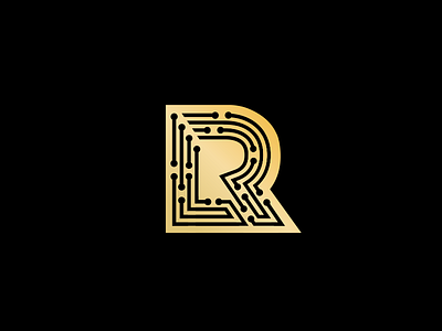 R design branding design flat icon logo typography vector