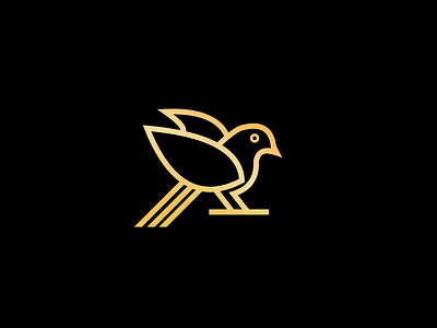 bird logo gold