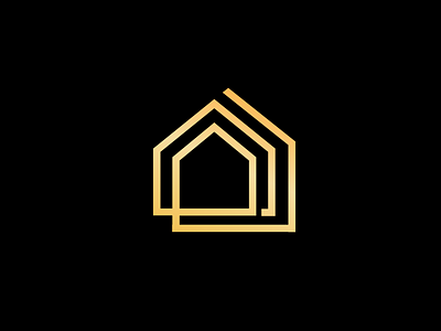 House DP branding clean design flat house icon initials logo minimal vector