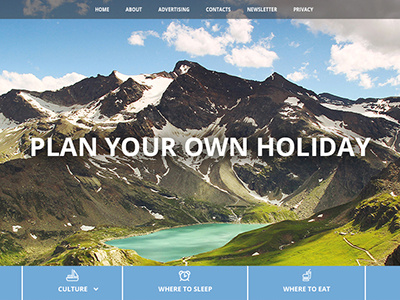 Your Lake Trip booking city deals guide holiday lake psd template tour travel