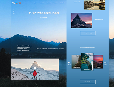 HOME PAGE 2x @ GoSwiss adobe xd branding design typography ui webdesign website