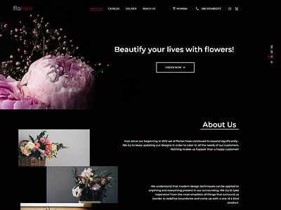 Landing Page @ florian ( Flower Delivery Service)