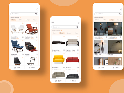 Home Decor App Design app app design branding concept design home decor homepage homescreen minimal uidesign uiux uxdesign
