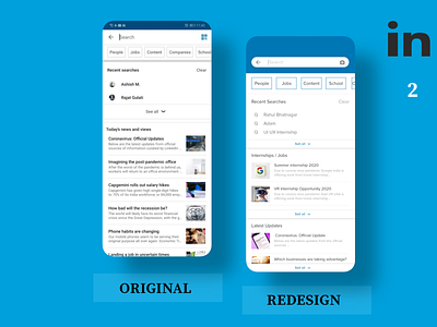 Linkedin Redesign Concept 2020 app app design branding concept design linkdedin linkedin minimal ui uidesign uiux uxdesign
