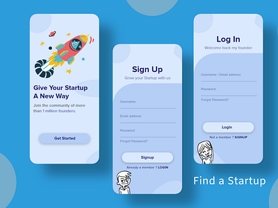 Find a Startup app app design branding concept design minimal startup startup app startups uidesign uiux uxdesign