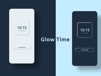 Glow skeuomorphism Design 2020 design 2020 trend 2020 trends app app design branding concept design glow glowtime homepage minimal modern simple skeuomorphism tranding uidesign uiux uxdesign
