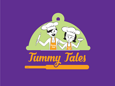 Tummy Tail Logo cheflogo foodlogo illustration logo design