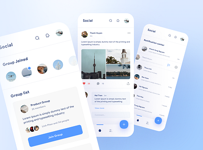 Social App Design app design ui ux