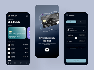 Crypto Exchange Wallet app design crypto graphic design mobile app