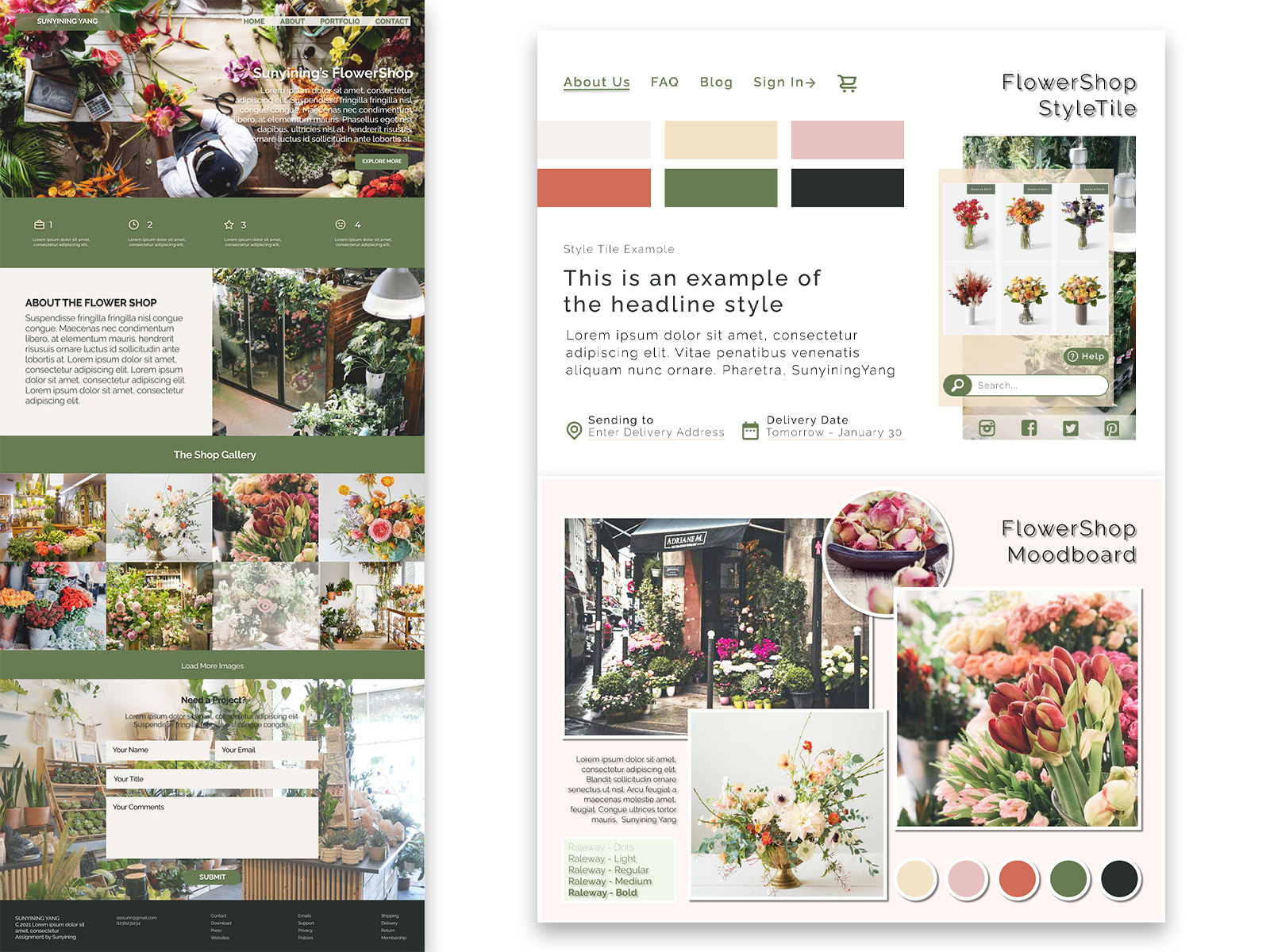 FlowerShopWebsite by MirandaTata233 on Dribbble