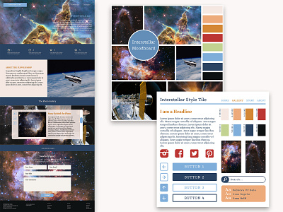 Interstellar Website design ui ux