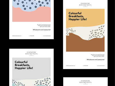 Rainbow Breakfasts - Poster Design art direction brand brand design brand identity branding breakfast design granola homemade identity design logodesign poster design typography visual identity