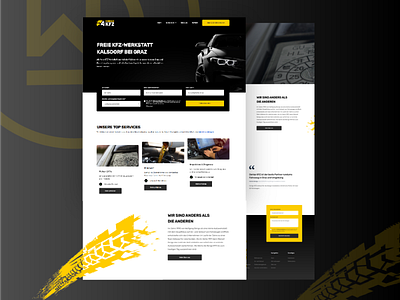 Website Redesign Car Mechanic black bmw car mechanic cars design tyres webdesign webflow yellow